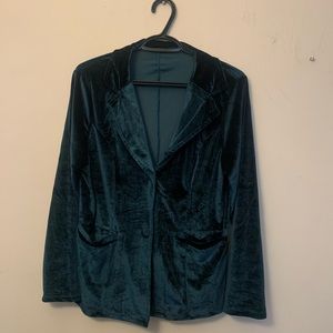 Forest Green Velour Blazer!